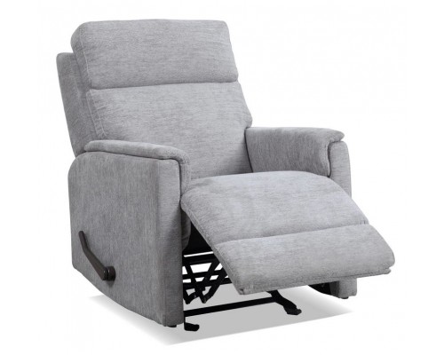 Compact Moon Gray Fabric Perfect Match Gliding Recliner